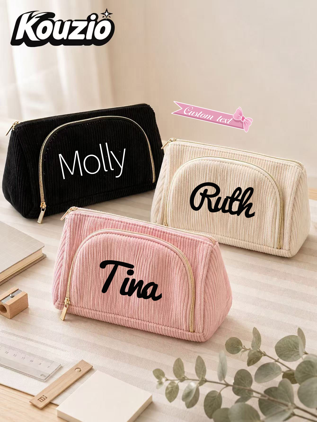 Stationery Supplier - 맞춤 이름이 새겨진 열전사 코듀로이 펜