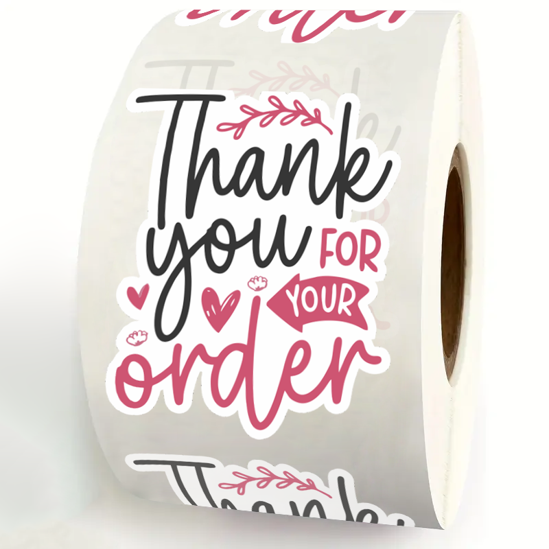 Sticker Label Roll - 200개/롤, 주문해 주셔서 감사합니다. 베이킹 포장,