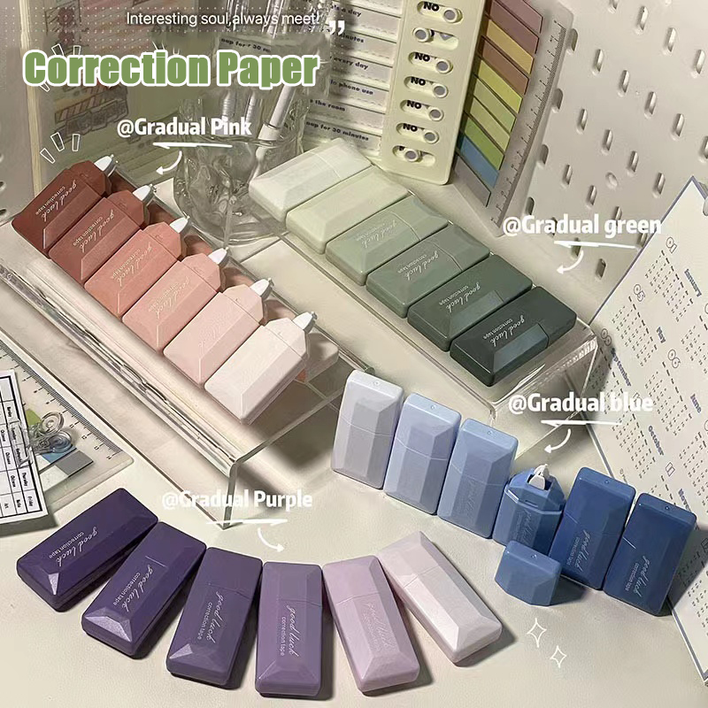 학생용 6PC 카드 스타일 그라디언트 수정 테이프 자동 - Correction Tape Roller 리뷰 및 가격