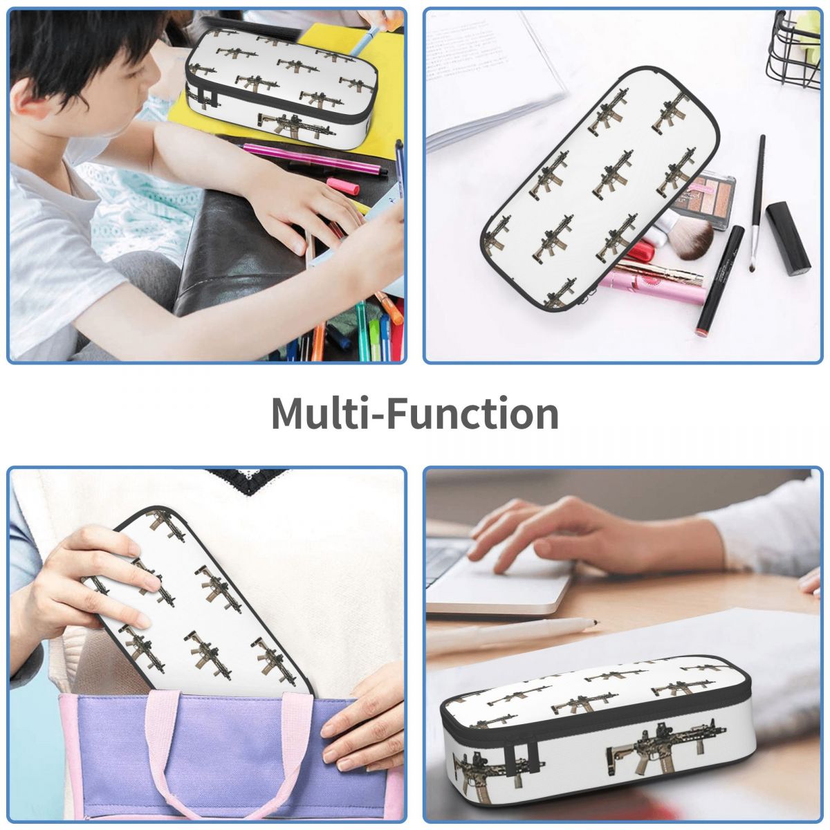 AR-15 탄 카모 건 - 학생용 흰색 필통 학교 펜  - Tan Stationery & Office Supply 리뷰 및 가격