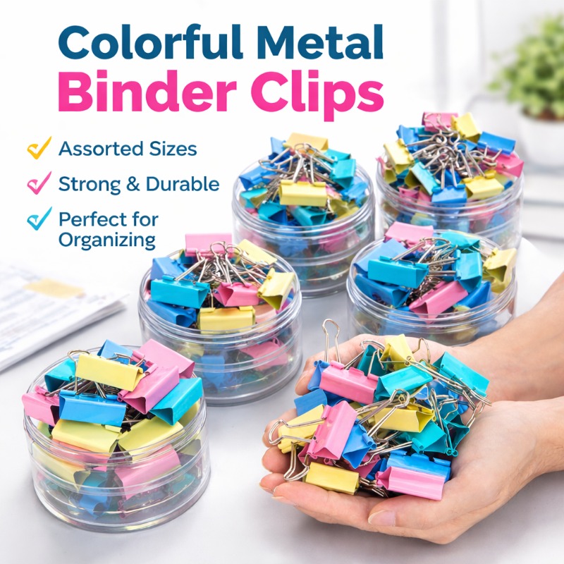 다채로운 색상의 금속 바인더 클립, 다양한 크기의 문서 - Binder Clip Assorted 리뷰 및 가격