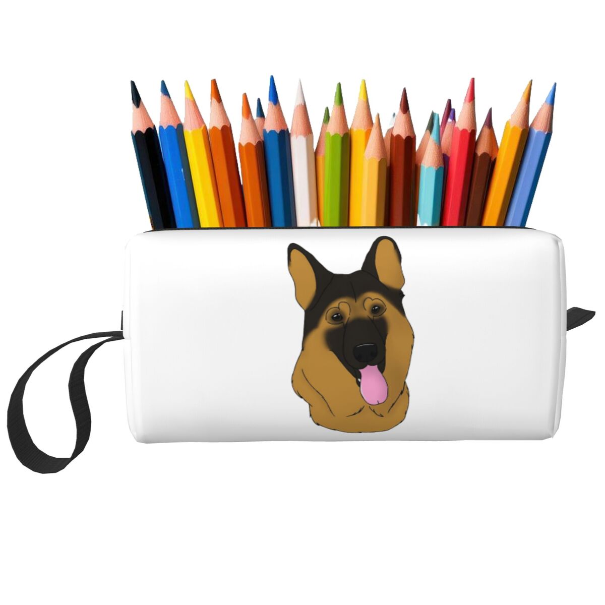 독일 셰퍼드 개 검정색과 갈색 연필 케이스 소년 소녀용 - Tan Stationery & Office Supply 리뷰 및 가격