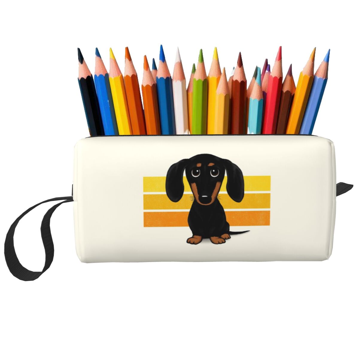 귀여운 검정색과 황갈색의 부드러운 코팅 처리된 닥스훈트 - Tan Stationery & Office Supply 리뷰 및 가격